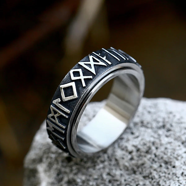 Odin's Rune Wheel Talisman Ring